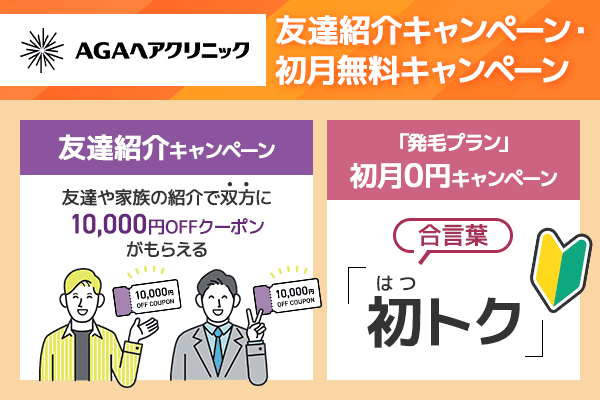 AGAヘアクリニックのキャンペーンについての図解