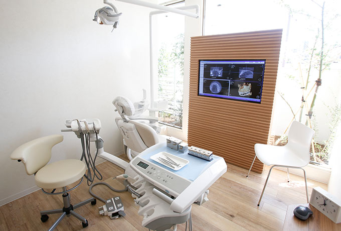 かみなか歯科では、全室完全個室でプライバシー確保。